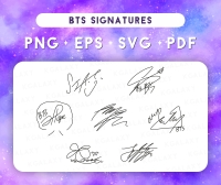 autograph of bts