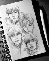 bts all members sketch