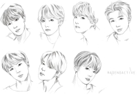 bts all members sketch