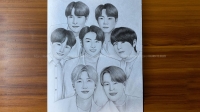 bts all members sketch