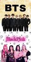 bts and blackpink logo wallpaper