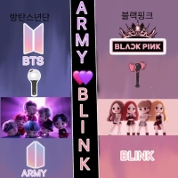 bts and blackpink logo wallpaper