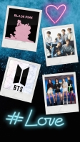 bts and blackpink logo wallpaper