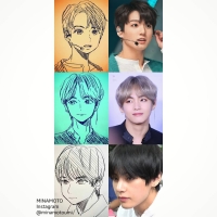 bts anime drawings