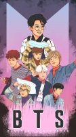 bts anime wallpaper hd