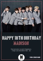 bts birthday card