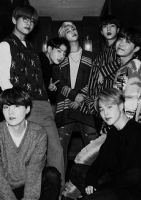 bts black and white group photo