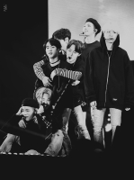 bts black and white group photo