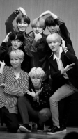 bts black and white group photo