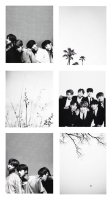 bts black and white wallpaper