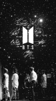 bts black and white wallpaper