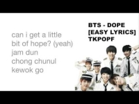 bts dope lyrics