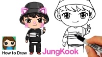 bts drawing cartoon