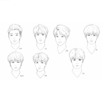 bts drawing easy step by step