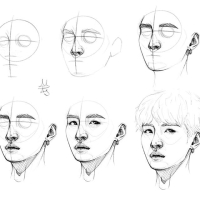 bts drawing easy step by step