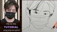 bts drawing easy step by step