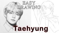 bts drawing easy step by step