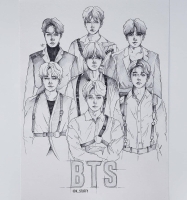 bts group drawing