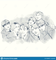 bts group drawing