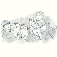 bts group sketch