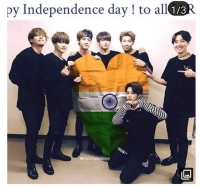 bts holding indian flag