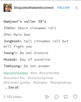 bts incorrect quotes