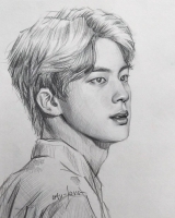 bts jin drawing