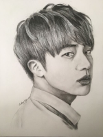 bts jin drawing