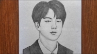 bts jin drawing