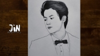 bts jin drawing