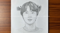 bts jin drawing