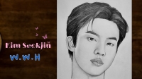 bts jin drawing