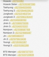 bts jin phone number