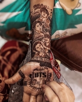 bts mehndi tattoo