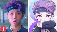 bts members cartoon