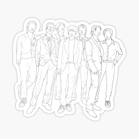 bts outline drawing