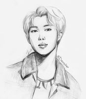 bts rm drawing