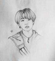 bts suga drawings