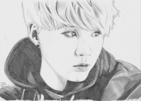 bts suga drawings