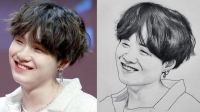 bts suga drawings