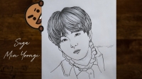 bts suga drawings