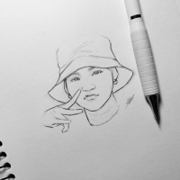 bts suga sketch