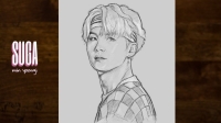 bts suga sketch