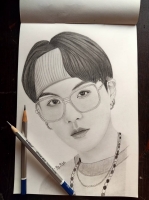 bts suga sketch