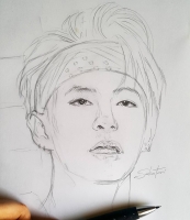 bts v sketch easy