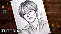 bts v sketch easy