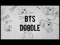 doodle art bts