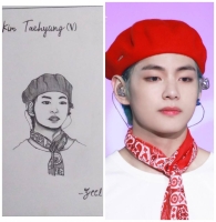 drawing bts v