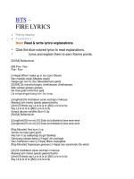 fire lyrics bts