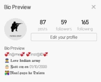 instagram bio for bts army